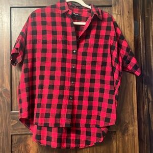 Madewell buffalo check button down shirt